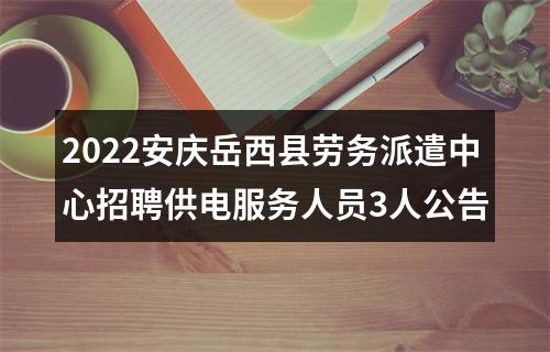 2022安庆岳西县劳务派遣中心招聘供电服务人员3人公告 图片
