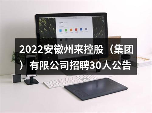 2022安徽州来控股（集团）有限公司招聘30人公告 图片